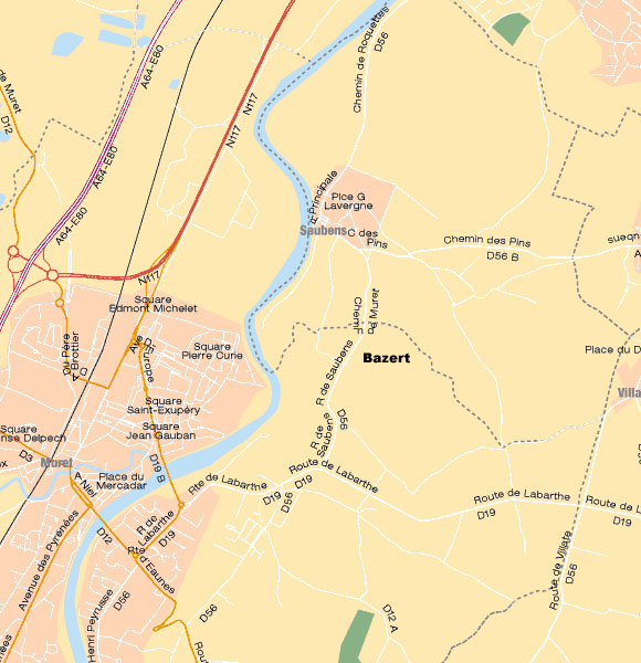 Localisation du Domaine de Bazert (Grand plan)